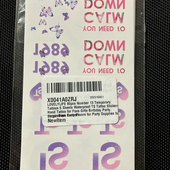 Purple Butterfly Temporary Tattoo Stickers - Picture 1 of 3